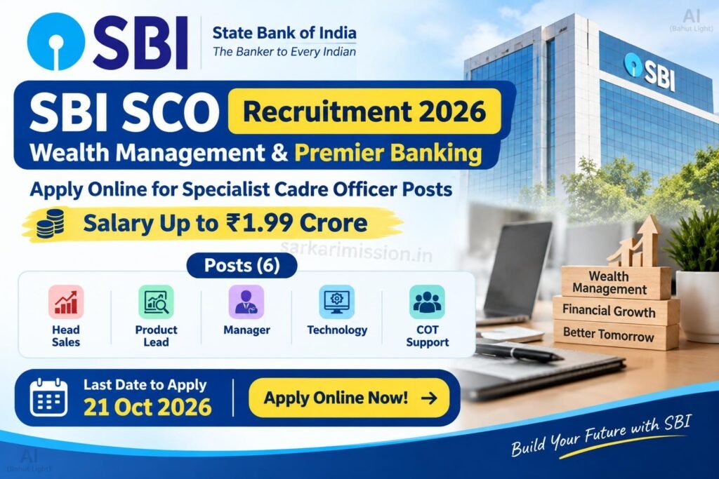 SBI SCO Wealth Management Recruitment 2026